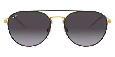 Ray-Ban™ RB3589 905613 55 Gold Top on Green Sunglasses