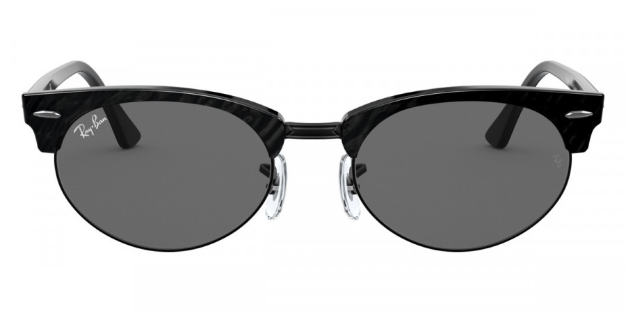 Ray-Ban™ Clubmaster Oval RB3946 1305B1 52 - Wrinkled Black On Black