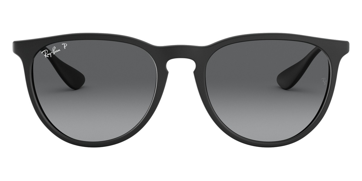 Ray-Ban™ Erika RB4171F 622/T3 54 Rubber Black Sunglasses