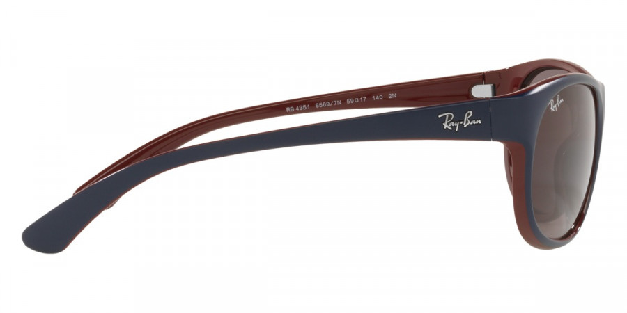 Color: Matte Blue on Bordeaux (65697N) - Ray-Ban RB435165697N59