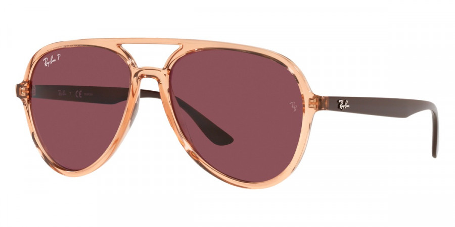 Color: Transparent Brown (66025Q) - Ray-Ban RB437666025Q57