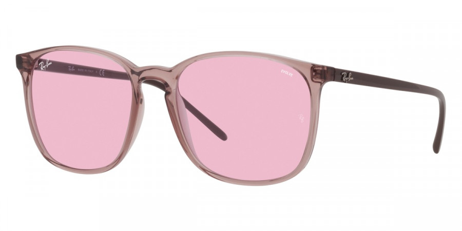 Color: Transparent Violet (6574Q3) - Ray-Ban RB43876574Q356