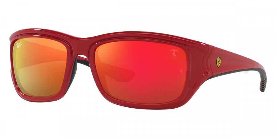 Color: Red on Black (F6236Q) - Ray-Ban RB4405MF6236Q59