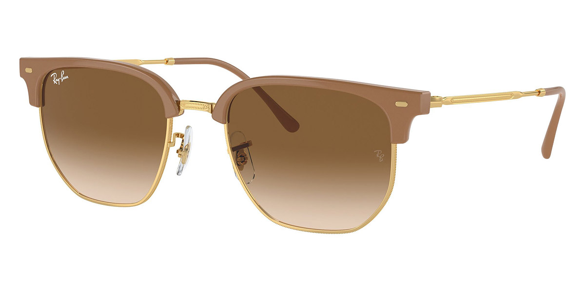 Ray Ban New Clubmaster RB4416 672151 53 Beige on Gold Sunglasses