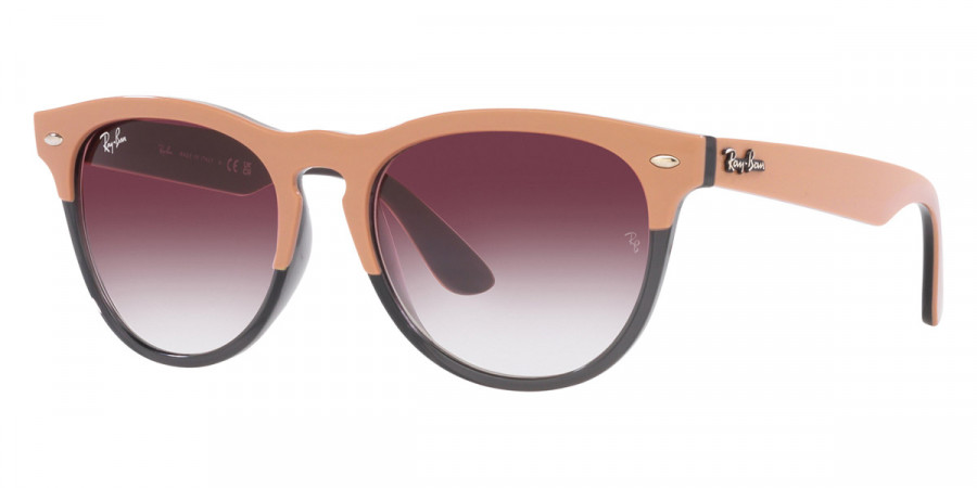 Color: Beige on Transparent Gray (66338H) - Ray-Ban RB447166338H54