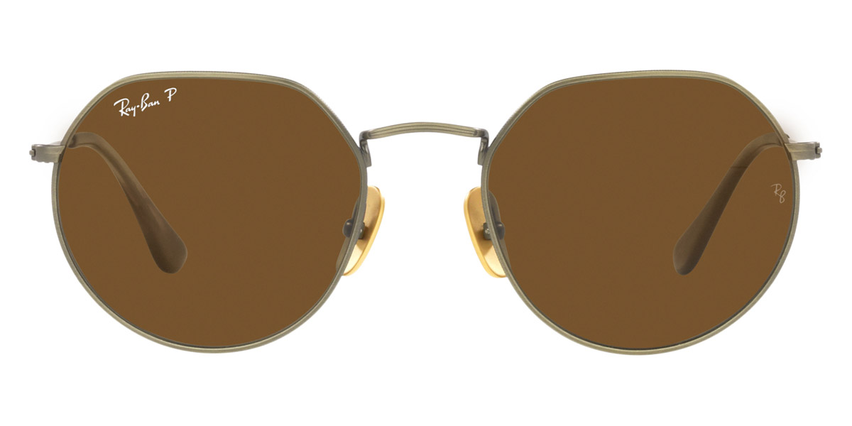 Ray-Ban™ RB8165 920757 53 Demi Gloss Antique Gold Sunglasses