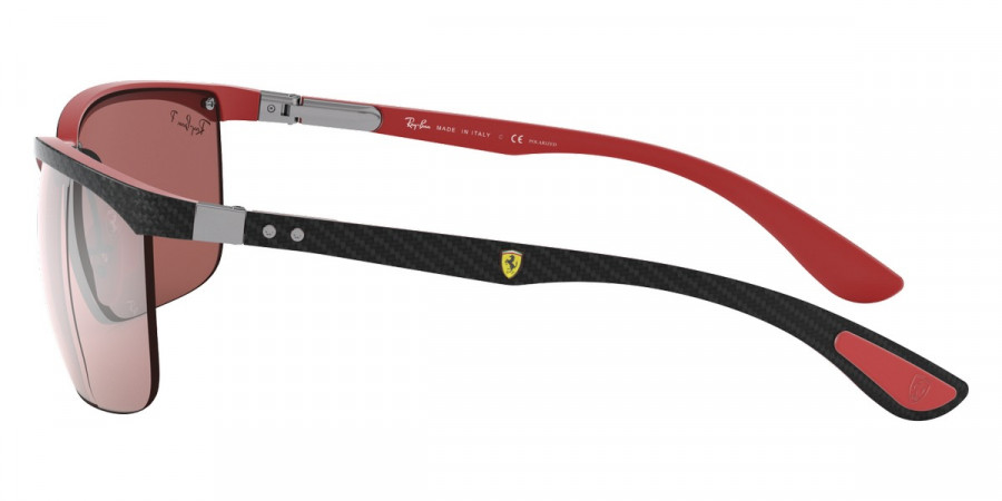 Color: Carbon/Rubber Red Ferrari (F050H2) - Ray-Ban RB8324MF050H264