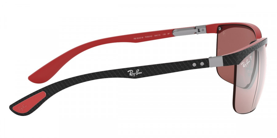 Color: Carbon/Rubber Red Ferrari (F050H2) - Ray-Ban RB8324MF050H264