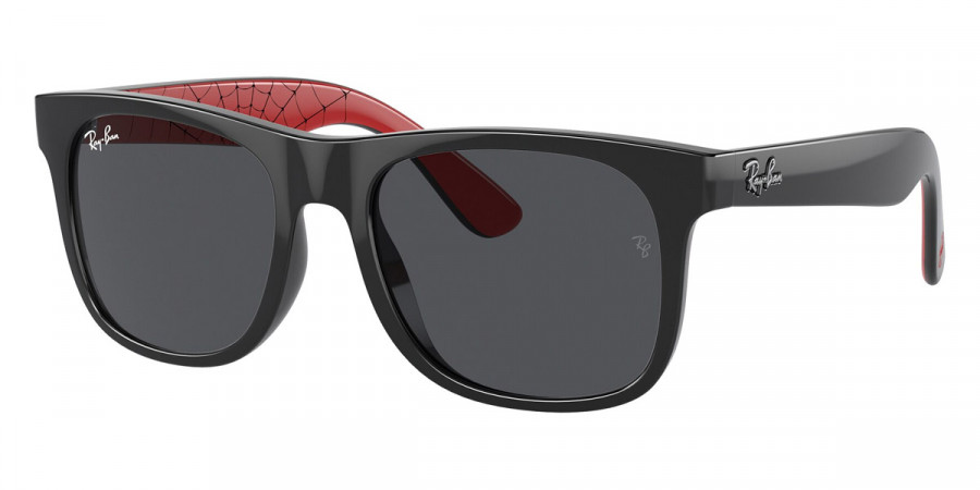 Ray-Ban™ Junior Justin RJ9069S 716687 48 - Black and Red Internal with Black Web