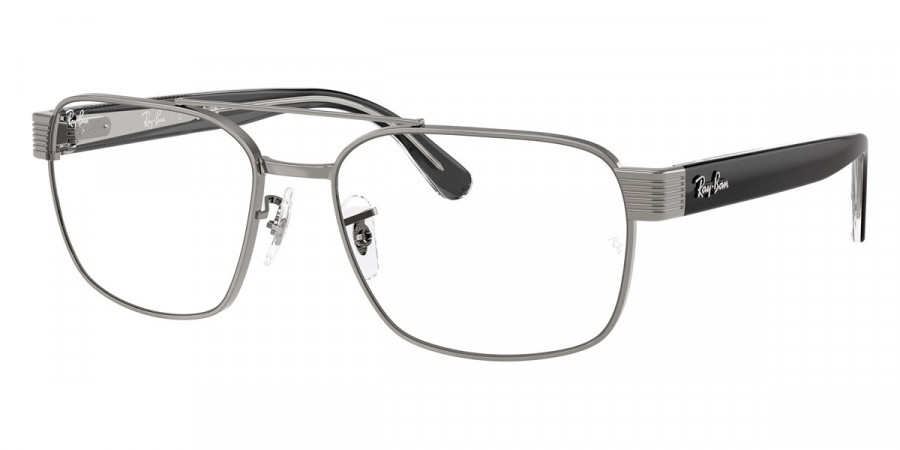 Ray-Ban™ RX3751V 2502 56 - Gunmetal/Black on Transparent