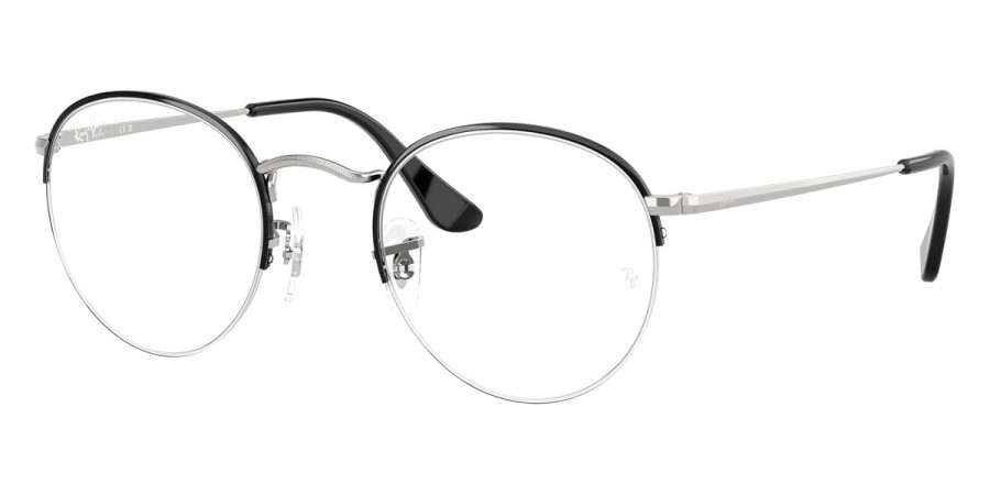 Ray-Ban™ Round Gaze RX3947V 3183 51 - Black on Silver