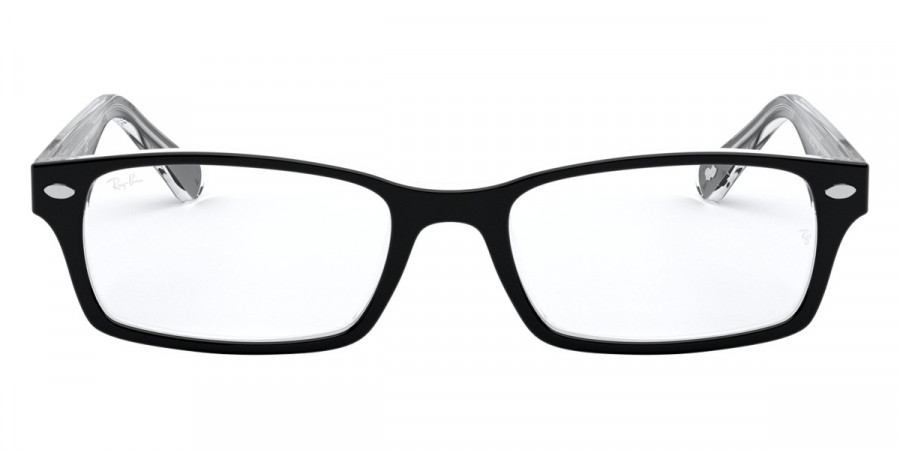 Ray-Ban™ RX5206 2034 52 - Black On Transparent