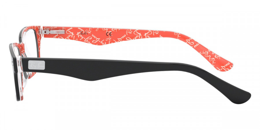 Color: Black On Texture Red (2479) - Ray-Ban RX5206247952