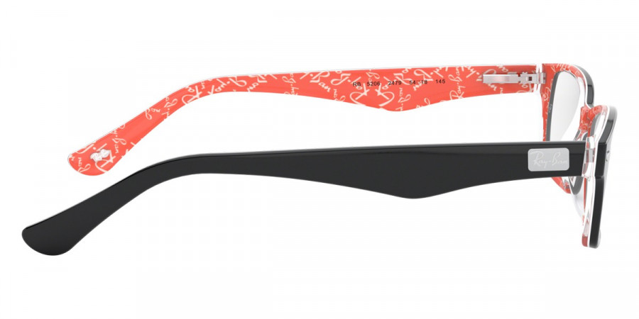 Color: Black On Texture Red (2479) - Ray-Ban RX5206247952