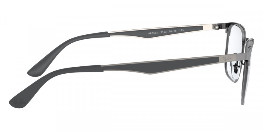 Color: Brushed Gunmetal On Gunmetal (2553) - Ray-Ban RX6363255354