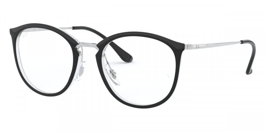 Color: Black On Transparent (5852) - Ray-Ban RX7140585251