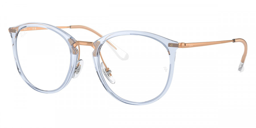 Ray-Ban™ RX7140 8336 51 - Transparent Light Blue/Rose Gold