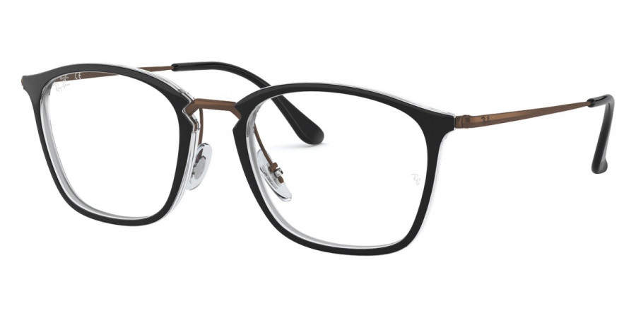 Color: Top Black on Transparent (5882) - Ray-Ban RX7164588252