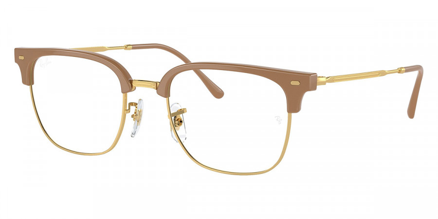 Ray-Ban™ New Clubmaster RX7216 8342 51 - Beige on Gold