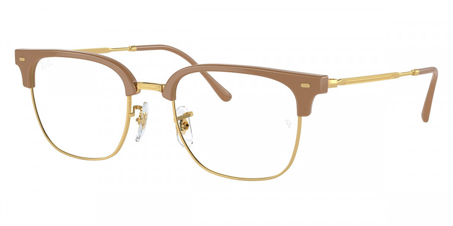 Ray-Ban™ New Clubmaster RX7216F 8342 53 - Beige on Gold