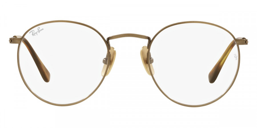 Ray-Ban™ Round RX8247V 1222 50 - Demigloss Antique Gold