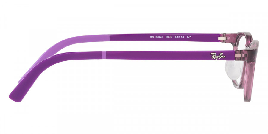 Color: Transparent Purple and Purple on Rubber Light Purple (3909) - Ray-Ban RY1615D390948