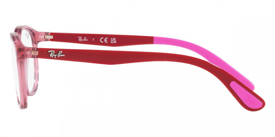 Color: Transparent Pink on Rubber Pink (3777) - Ray-Ban RY1619377747