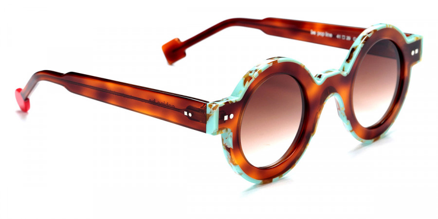 Color: Shiny Blond Tortoise/Shiny Marbled Turquoise (523) - Sabine Be SBEPOPLINS523182741