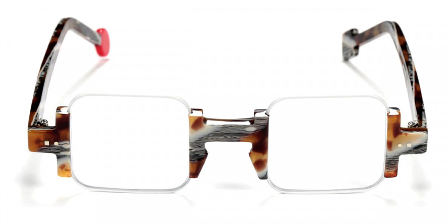 Color: Satin White/Shiny Vintage Tortoise (220) - Sabine Be SBESQU220139542