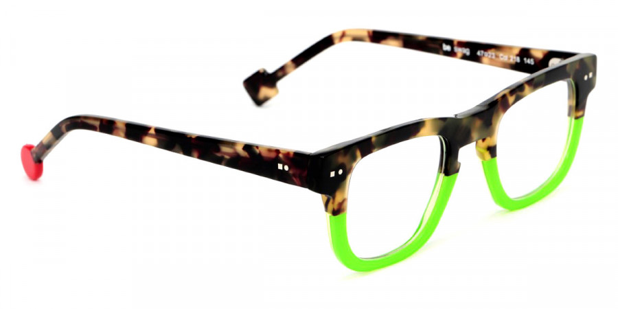 Color: Khaki Tortoise/Shiny Neon Green (218) - Sabine Be SBESWA218140147