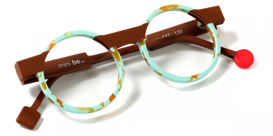 Sabine Be™ Mini Be Cartoon 637 43 - Matte Marbled Turquoise/Matte Solid Brown