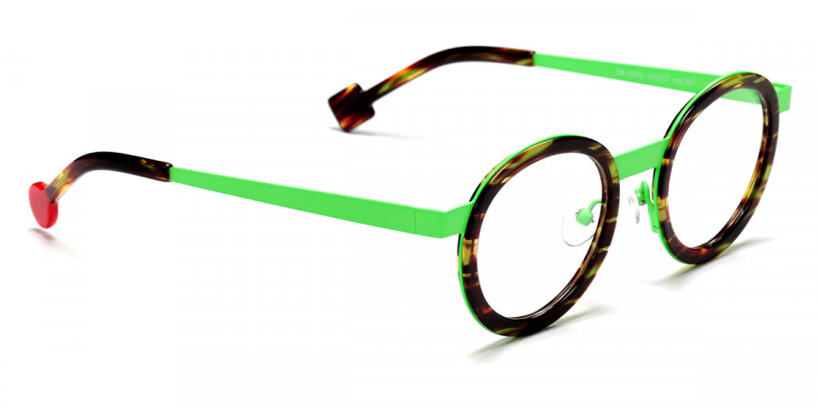 Color: Shiny Veined Tortoise/Satin Neon Green (397) - Sabine Be SBEMLUC397159243