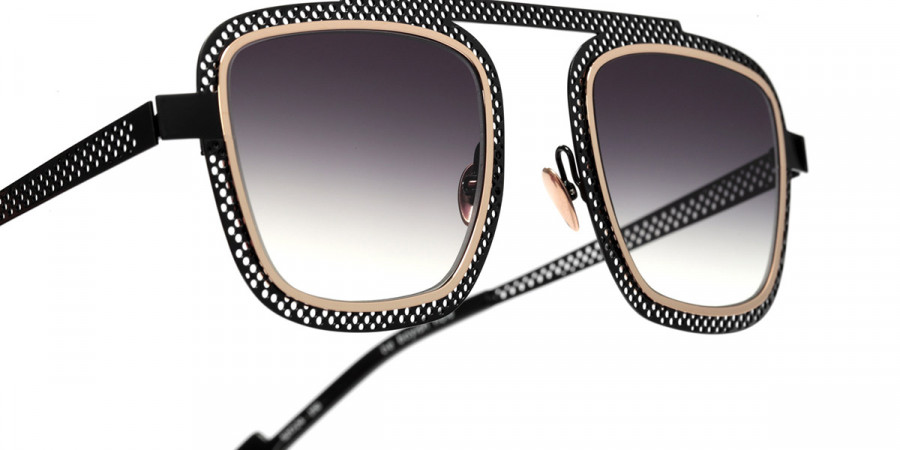 Color: Glossy Black Perforated/Polished Rose Gold (656) - Sabine Be SBEBOYHOLES656197852