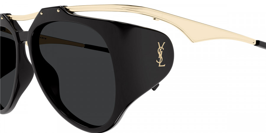 Color: Black/Gold (001) - Saint Laurent SLM137AMELIA00155