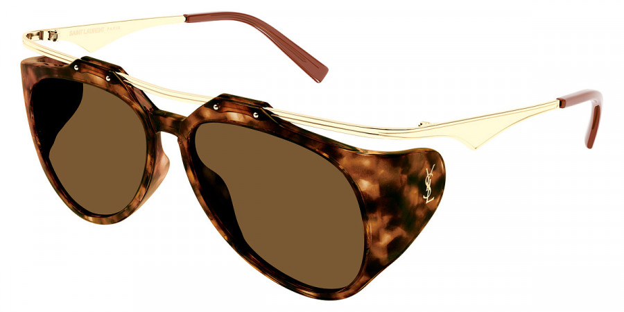 Color: Havana/Gold (002) - Saint Laurent SLM137AMELIA00255