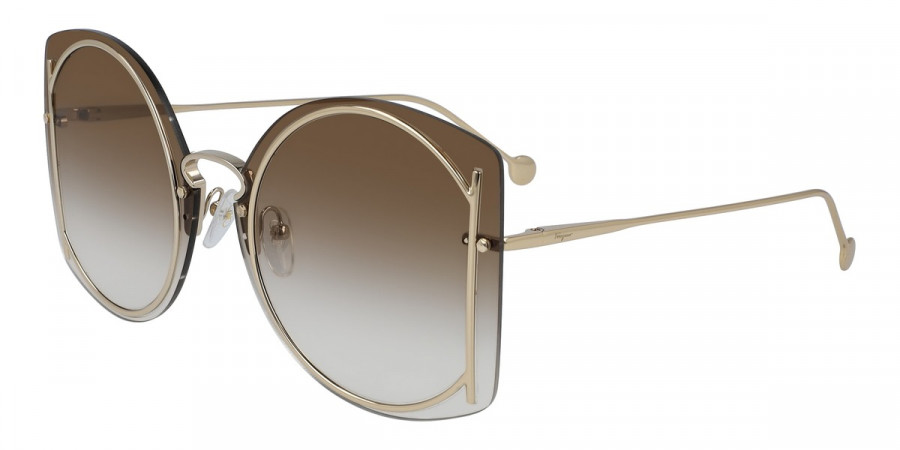 Salvatore Ferragamo™ SF196S 703 66 - Gold/Brown Gradient Lens