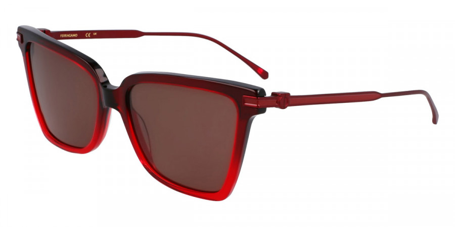 Color: Gradient Transparent Dark Red (615) - Salvatore Ferragamo SFGSF2036S61556