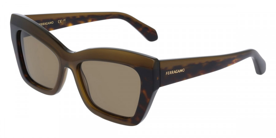 Color: Opaline Khaki/Dark Tortoise (338) - Salvatore Ferragamo SFGSF2065S33854