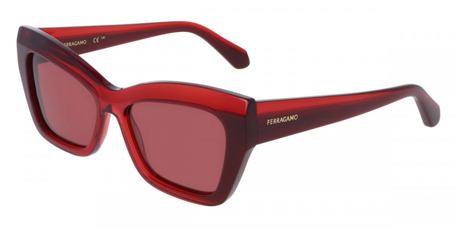 Color: Transparent Red/Dark Red (613) - Salvatore Ferragamo SFGSF2065S61354