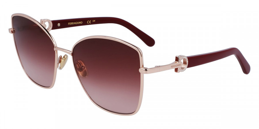 Color: Rose Gold/Wine Gradient (773) - Salvatore Ferragamo SFGSF312SR77360