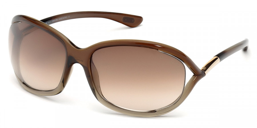 Tom Ford™ FT0008 Jennifer 38F 61 - Shiny Transparent Bronze