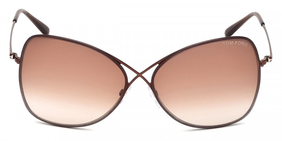 Tom Ford™ FT0250 Colette 48F 63 - Shiny Brown/Transparent Brown