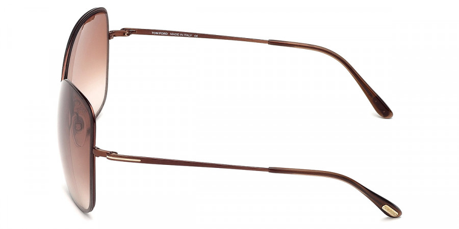 Color: Shiny Brown/Transparent Brown (48F) - Tom Ford FT0250Colette48F63