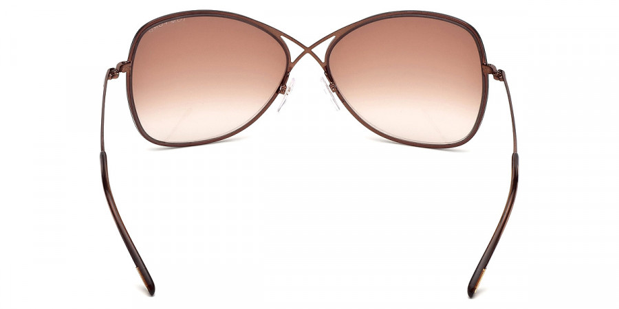 Color: Shiny Brown/Transparent Brown (48F) - Tom Ford FT0250Colette48F63