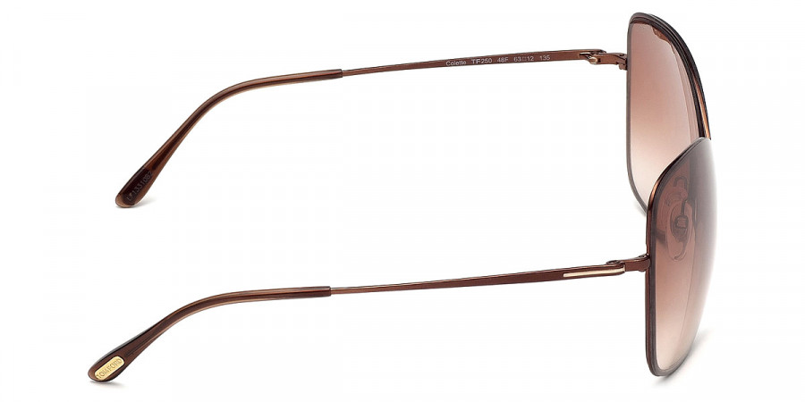 Color: Shiny Brown/Transparent Brown (48F) - Tom Ford FT0250Colette48F63