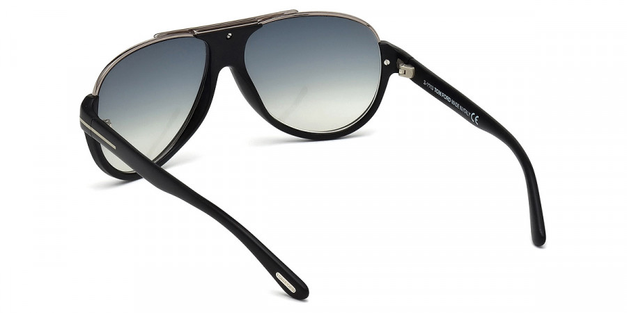 Color: Matte Black/Shiny Dark Ruthenium (02W) - Tom Ford FT0334Dimitry02W59