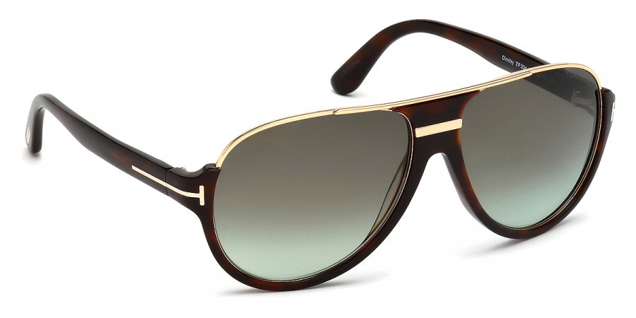 Tom Ford™ FT0334 Dimitry 56K 59 - Shiny Dark Havana/Shiny Rose Gold