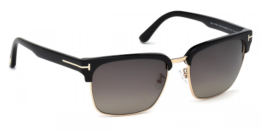 Tom Ford™ FT0367 River 01D 57 - Shiny Black/Rose Gold