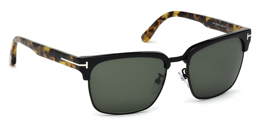 Tom Ford™ FT0367 River 02B 57 - Shiny Black/Tortoise/Matte Black