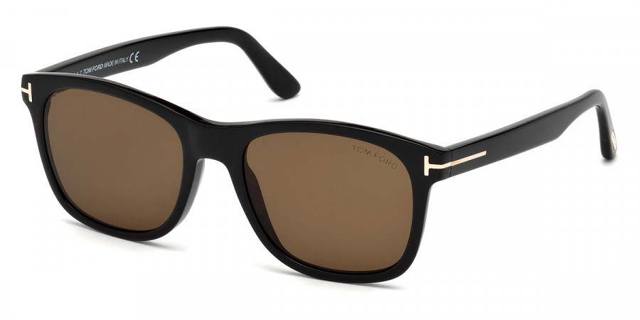 Color: Shiny Black/Rose Gold T Logo (01J) - Tom Ford FT0595Eric-0201J55